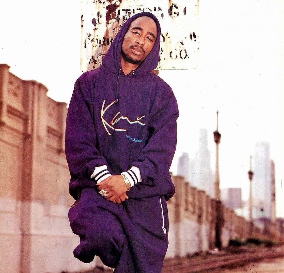 Karl Kani Vintage 90s Karl Kani 2Pac Style Distressed Hip Hop Hoodie Size US XL / EU 56 / 4 - 3 Thumbnail