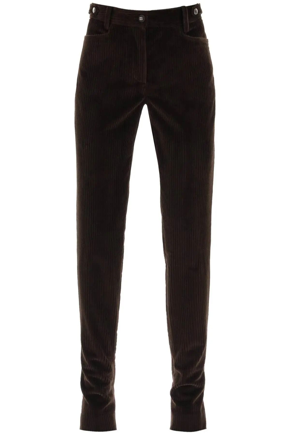 image of Dolce Gabbana O1S22I1N1223 Bell-Bottom Corduroy Pant In Brown, Women's (Size 30)