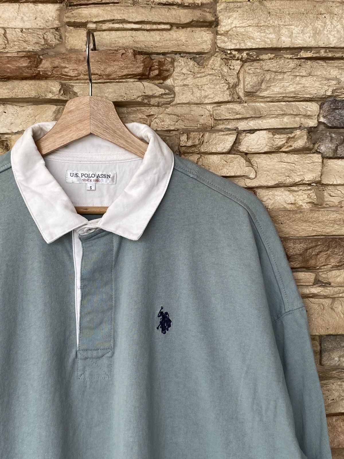 U.S. Polo Assn. Vintage Us Polo Assn Polo Rugby Long Sleeve Shirt Polo Ralph Lauren Size US XL / EU 56 / 4 - 1 Thumbnail