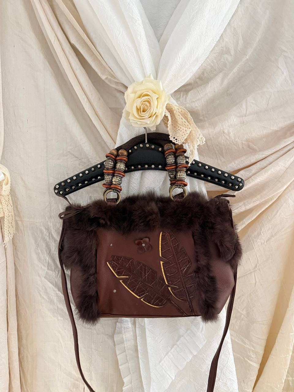Vintage Vintage brown leather shoulder bag Size ONE SIZE - 2 Thumbnail