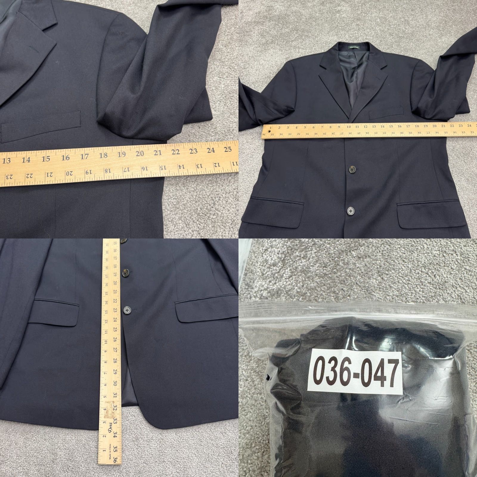 J.Crew J.Crew Blazer Mens 42L Navy Blue Wool Suit Sport Coat Classic Workwear Size 42L - 9 Thumbnail