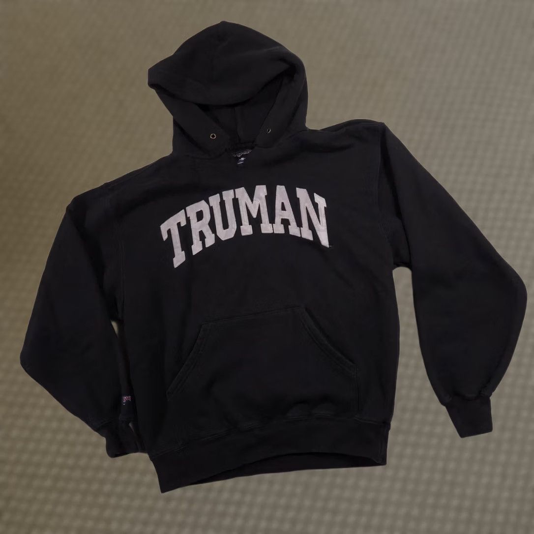 Jansport JanSport Truman Hoodie Mens M Black Pullover Fleece College Graphic Print Embroidered Logo Kangaroo Pocket Slim Fit Size US M / EU 48-50 / 2 - 1 Thumbnail