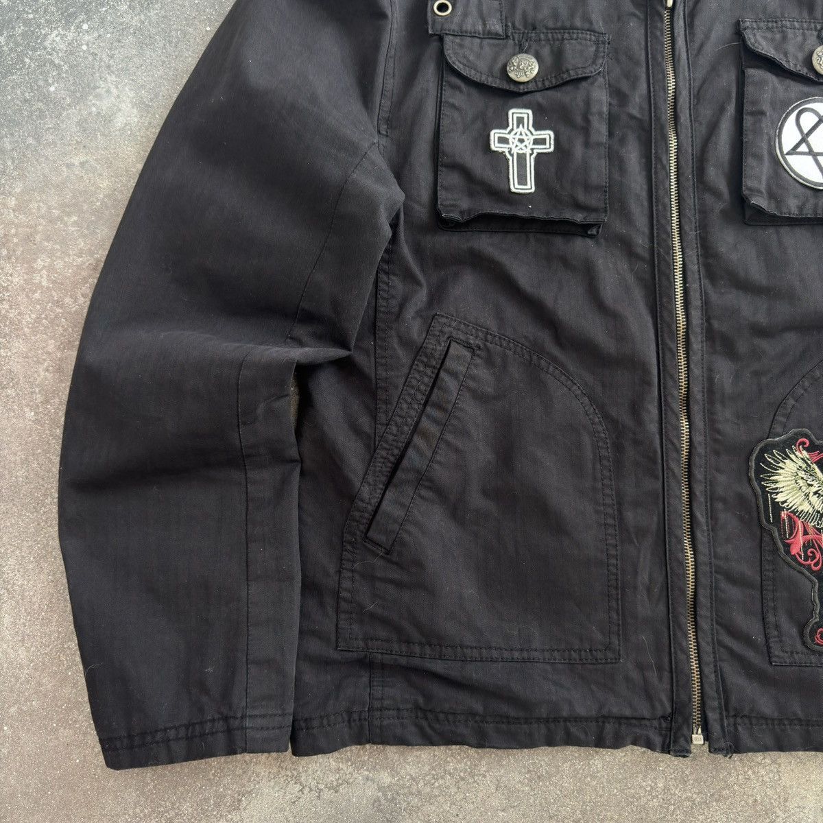 If Six Was Nine × Japanese Brand × Vintage River Island Vintage Gothic Avant Garde Zip Jacket Size US L / EU 52-54 / 3 - 7 Thumbnail