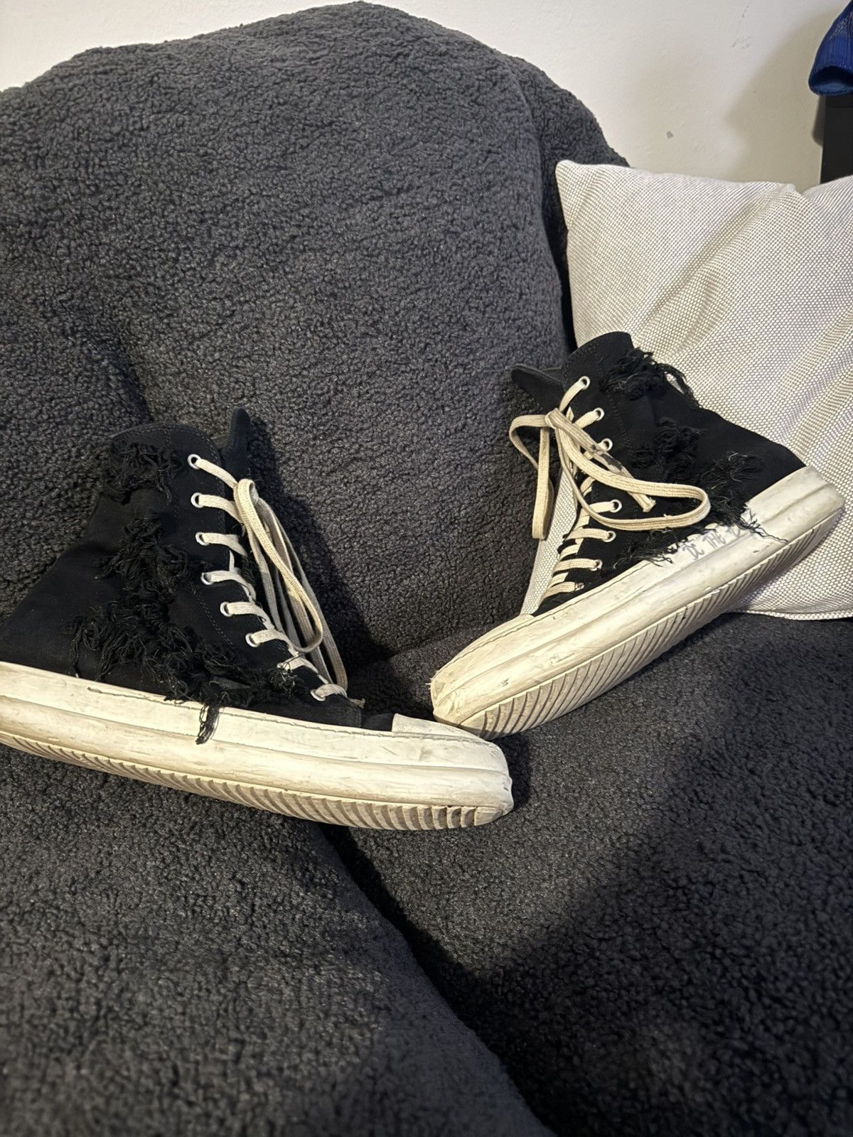 Rick Owens Rick Owens Slashed High Top Ramones *SIGNED BY DC THE DON* Size US 10 / EU 43 - 2 Thumbnail