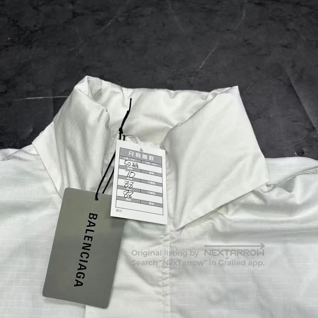 Balenciaga Balenciaga White Embroidered Logo Jacket. Size US L / EU 52-54 / 3 - 4 Thumbnail