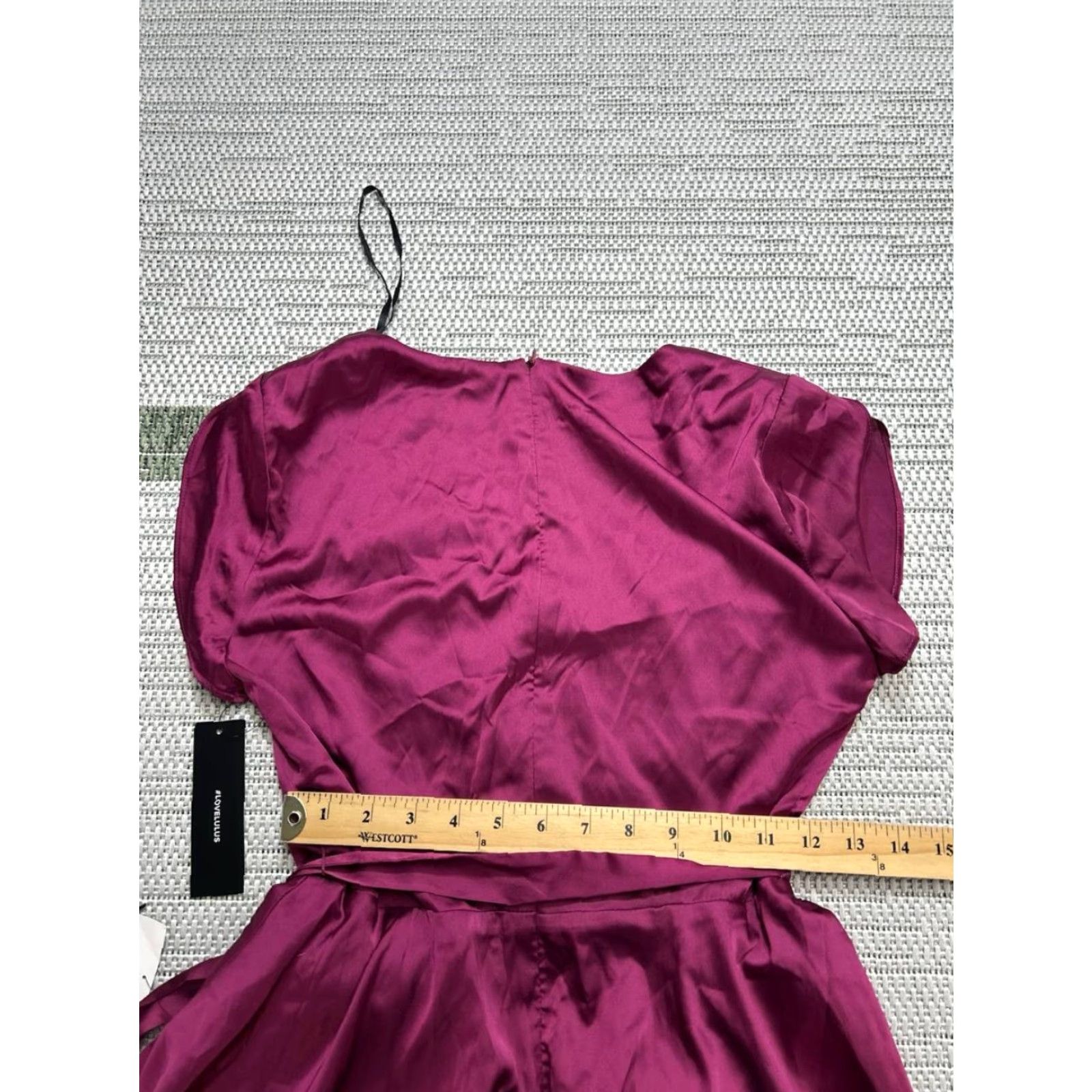 Lulus Lulus Dress Womens Small Purple Ruffle Blouson Satin Midi New Size S / US 4 / IT 40 - 7 Thumbnail
