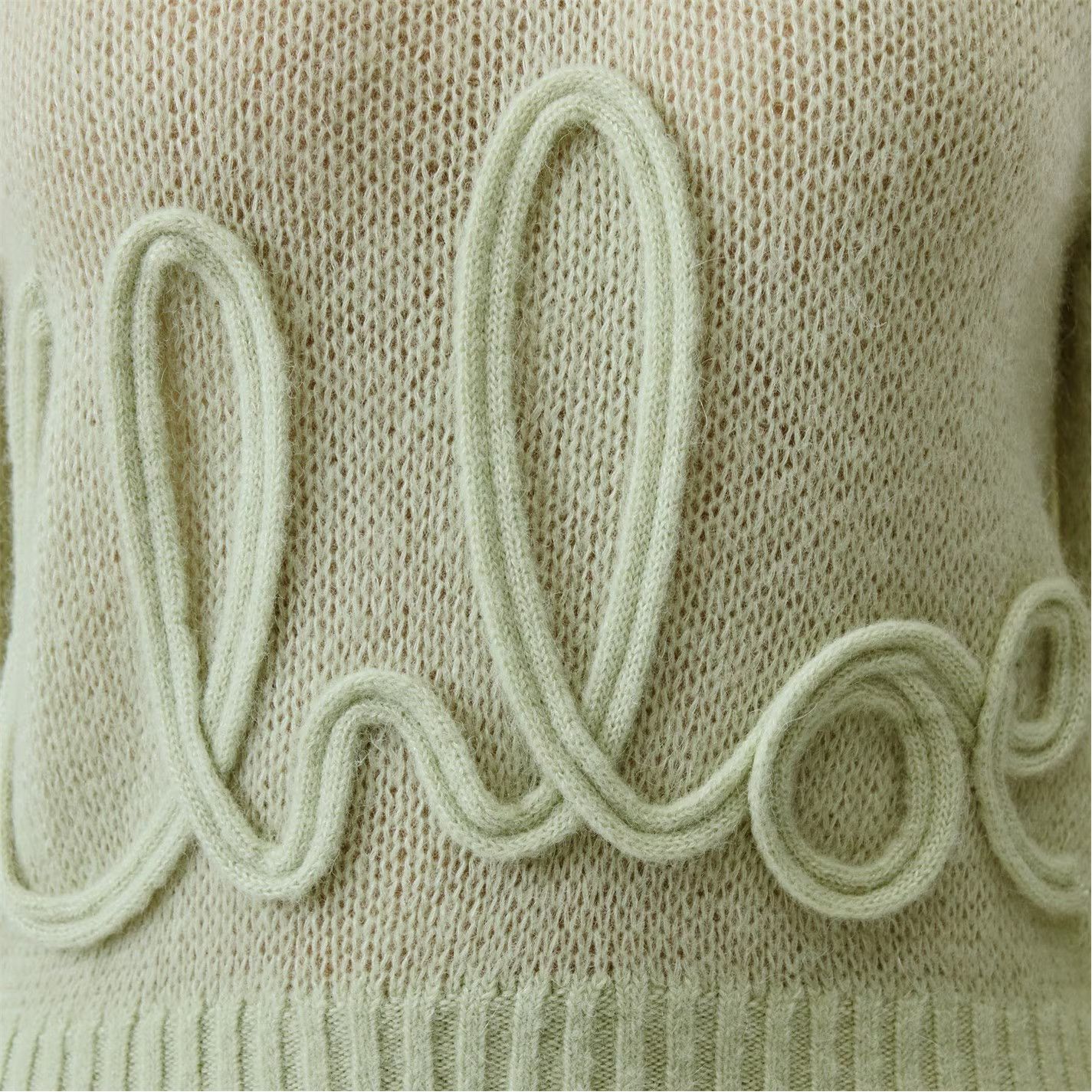 Chloe o1loc1c10226 Wool Knit Jumper in Gleam Green Size L / US 10 / IT 46 - 5 Thumbnail