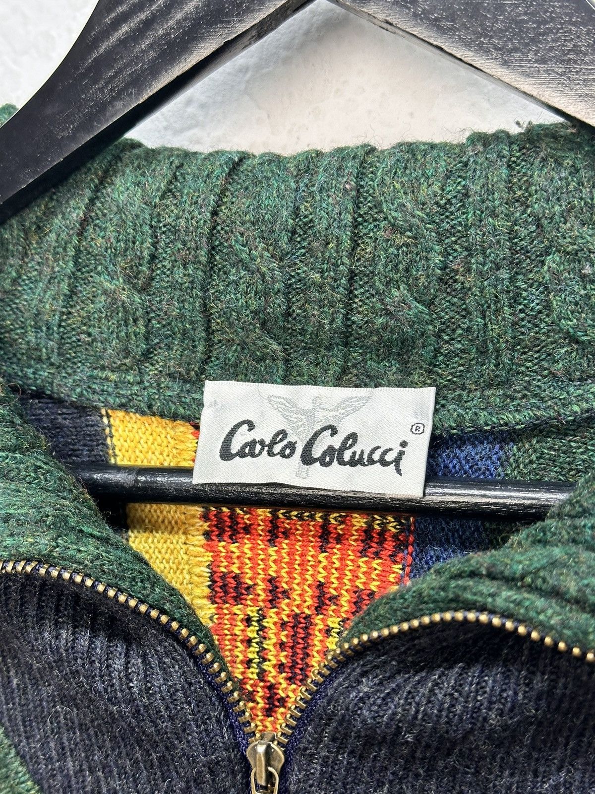 Carlo Colucci Carlo Colucci vintage knit sweater coogi style 90s germany Size US L / EU 52-54 / 3 - 7 Thumbnail