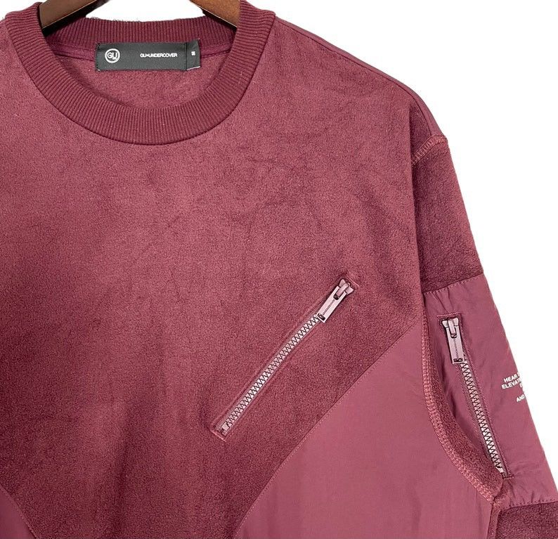 Undercover Undercover X GU Crewneck Fleece Sweatshirt Maroon Size US M / EU 48-50 / 2 - 2 Thumbnail