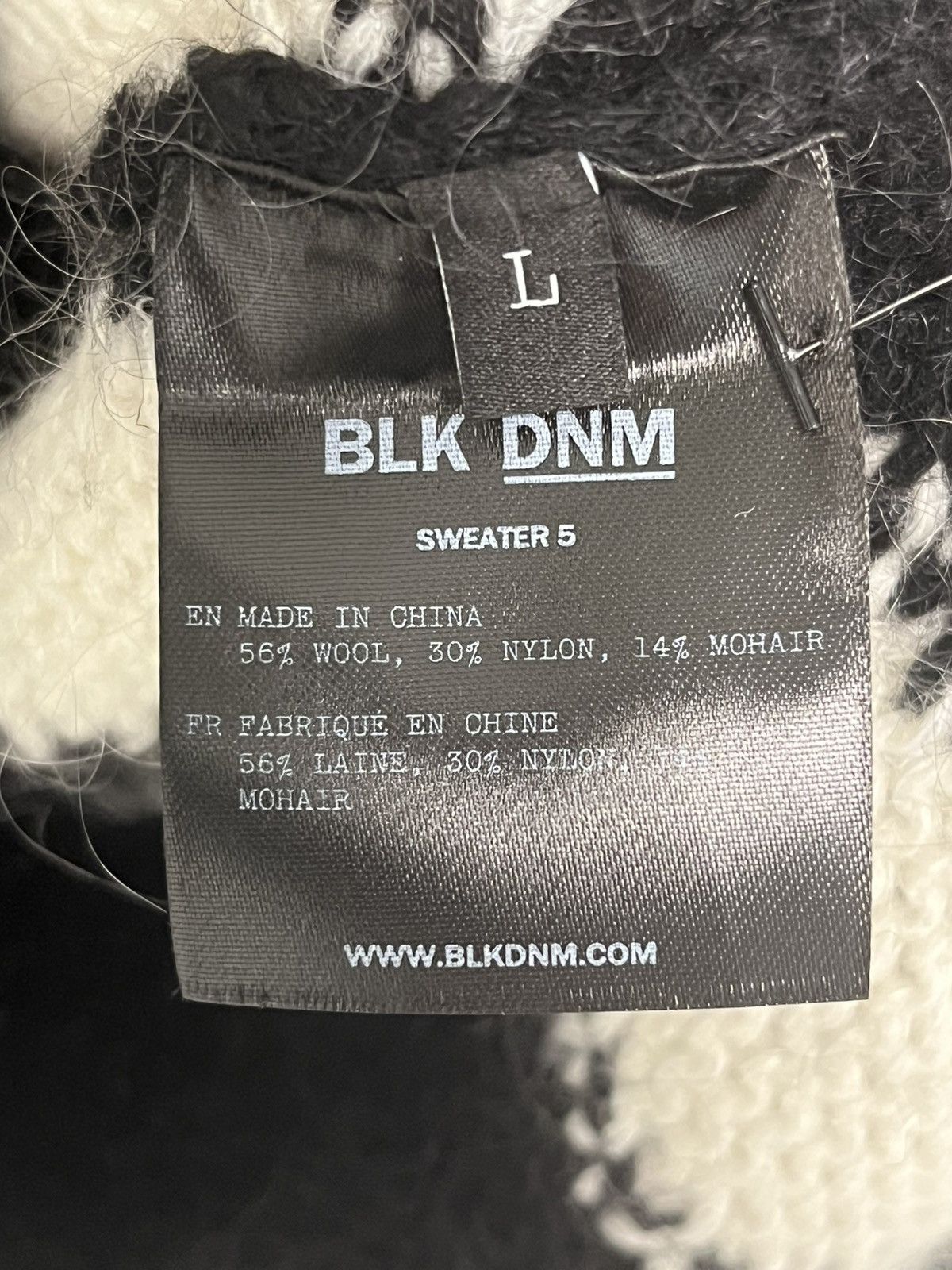 Blk Dnm Intarsia Sweater Size large Size US L / EU 52-54 / 3 - 8 Thumbnail
