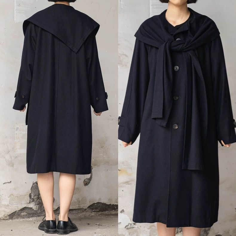 Comme des Garcons 1980s COMME des GARCONS Asymmetric Coat Size US L / EU 52-54 / 3 - 1 Thumbnail