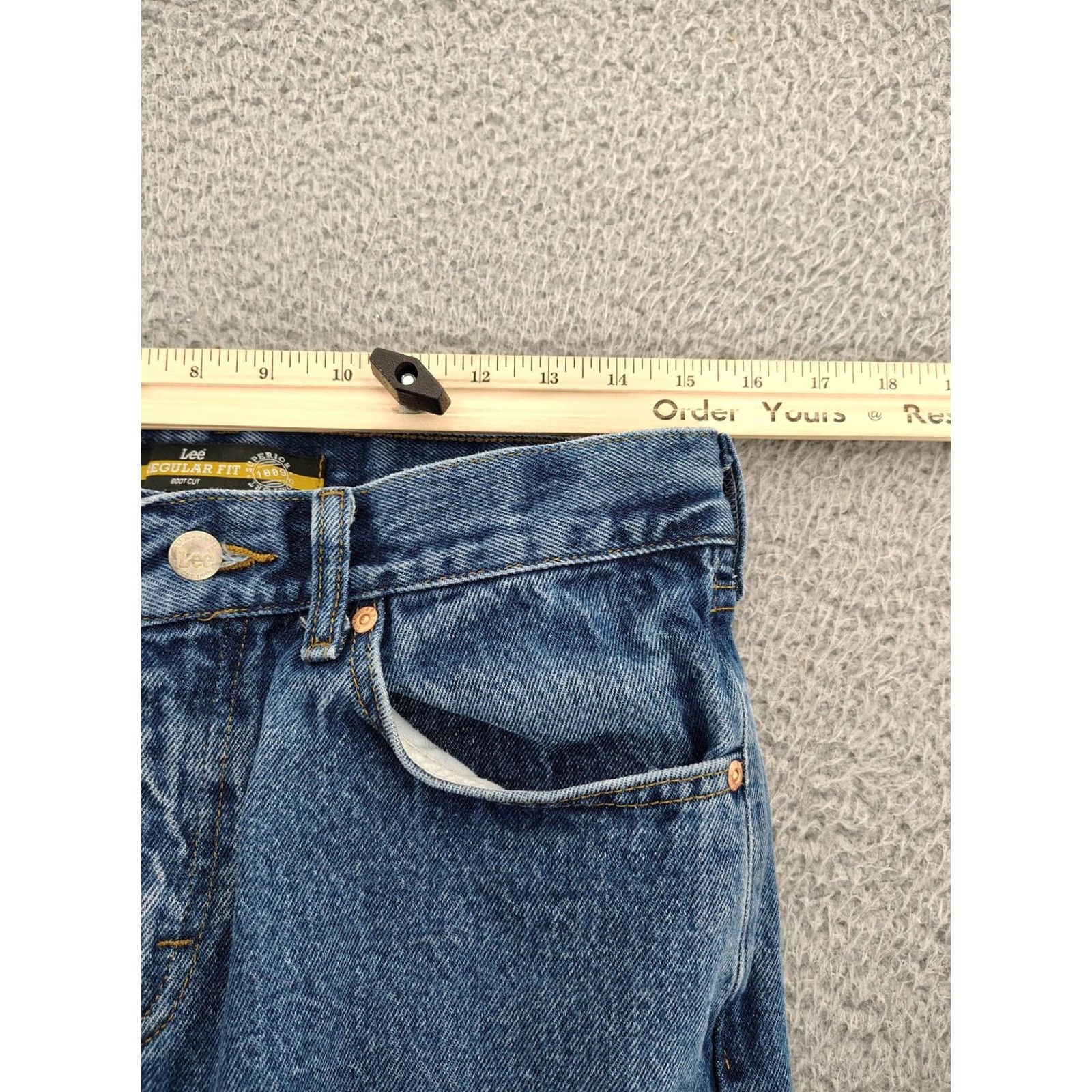 Lee Lee Jeans Mens 31X29 Blue Denim Straight Leg Classic Mid Rise ...