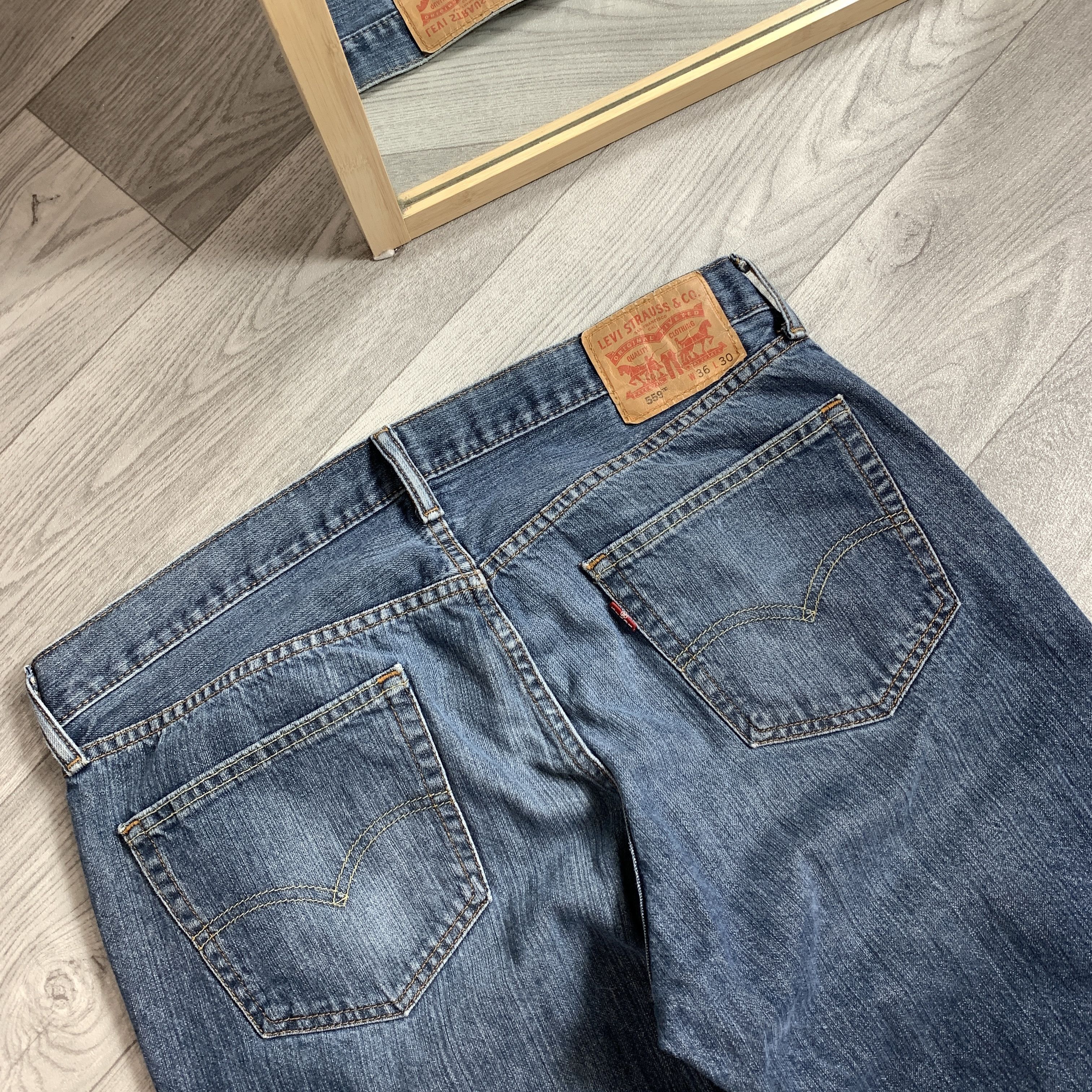 Levi's Vintage Levi's 559 Blue Y2K Relaxed Fit Jeans Pants 36x30 XL Size US 36 / EU 52 - 6 Thumbnail