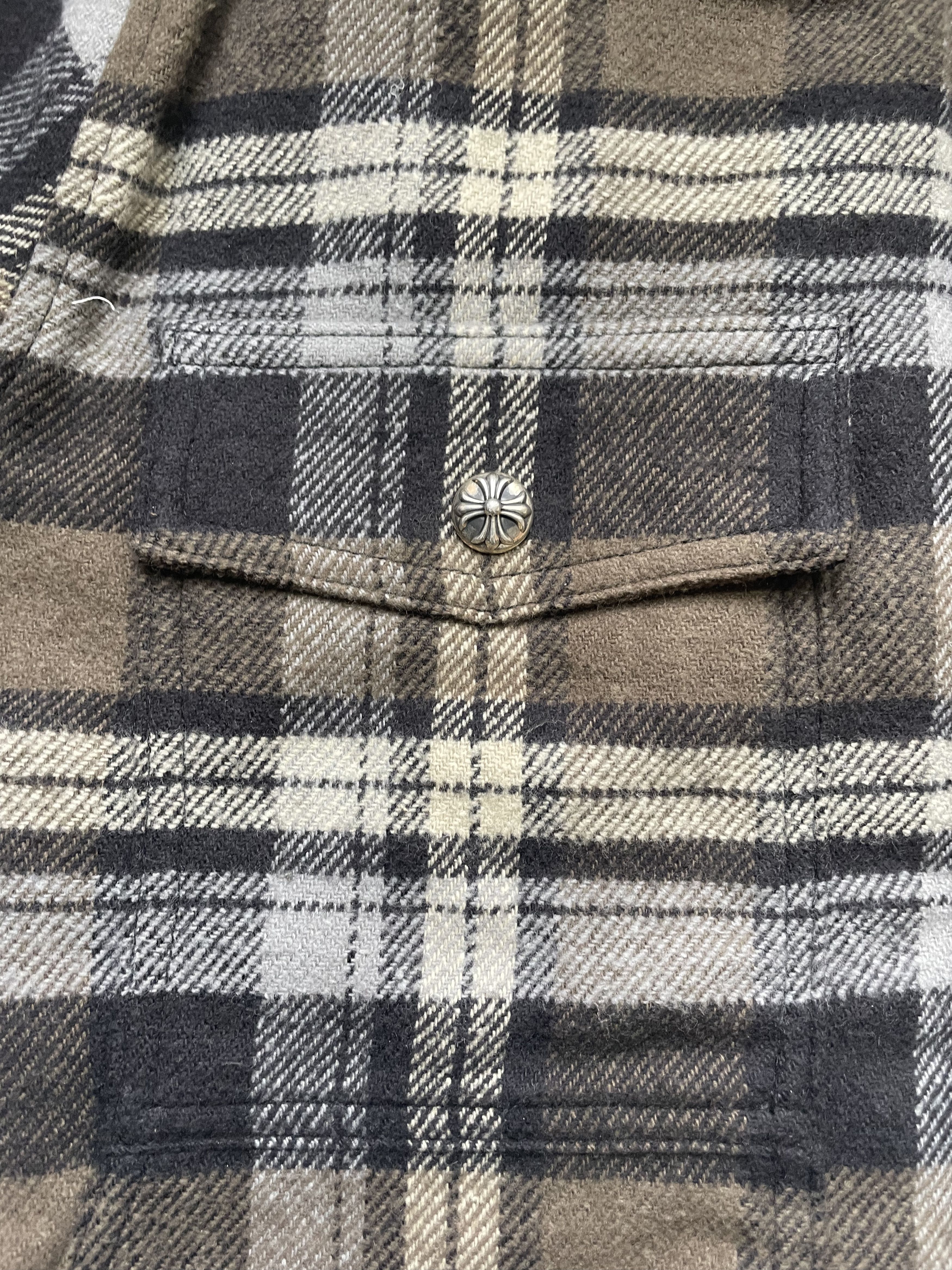 Chrome Hearts Chrome Hearts Plaid Work Dog Flannel Shirt Jacket Size US L / EU 52-54 / 3 - 7 Thumbnail