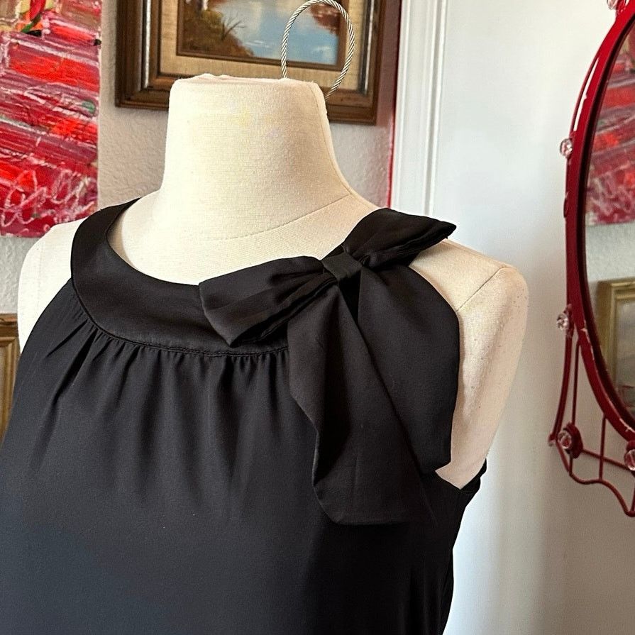 H&M h&m black mini dress bow Size S / US 4 / IT 40 - 2 Thumbnail