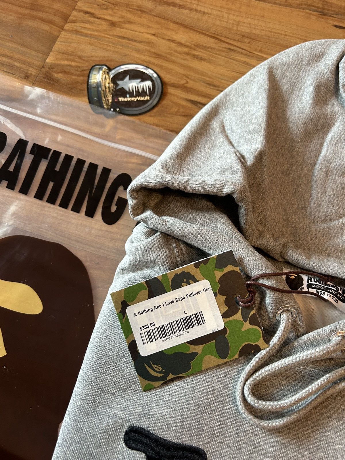 Bape NEW Bape I Love Bape Logo Pullover Hoodie Size US L / EU 52-54 / 3 - 4 Thumbnail