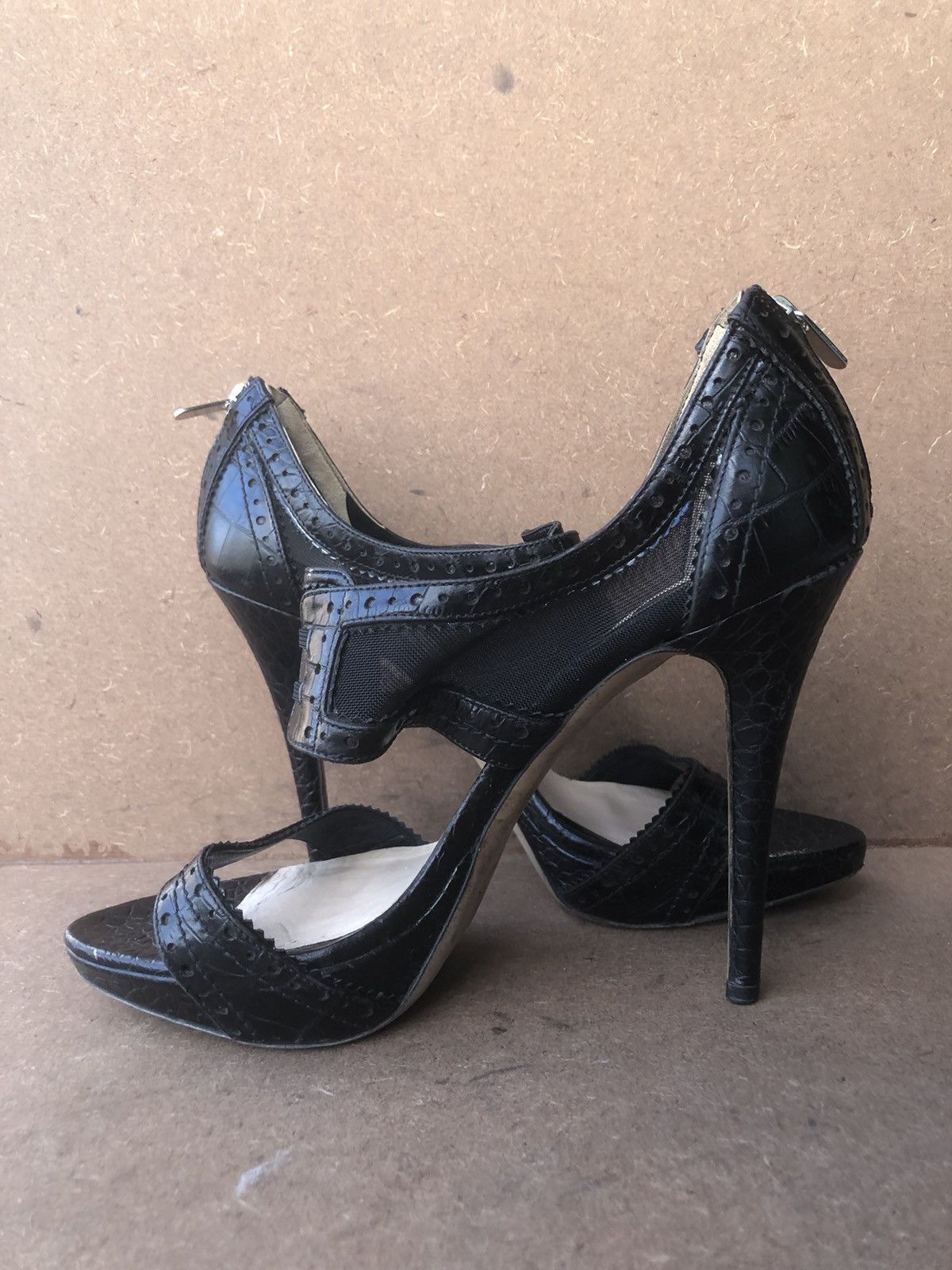 Christian Dior Monsieur Christian Dior Black Calfskin Leather Women’s Heels Size 40 Size US 10 / IT 40 - 6 Thumbnail