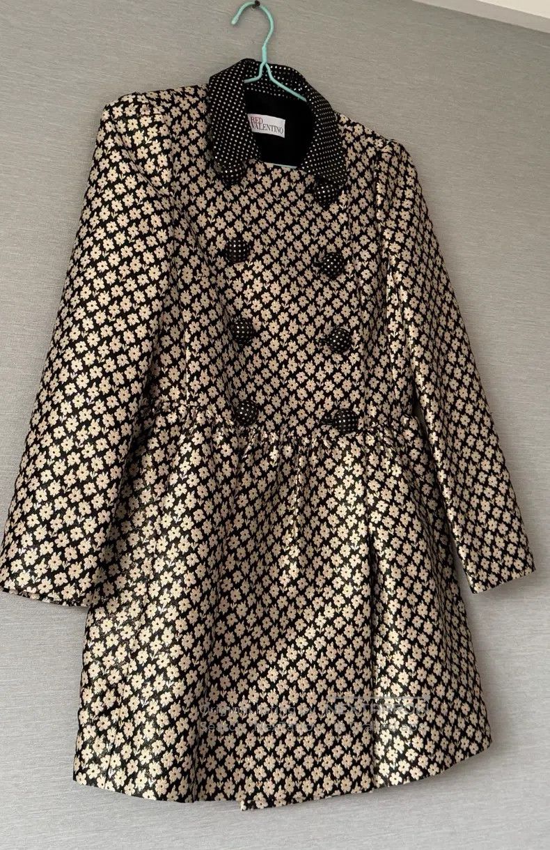 Valentino Valentino A jacquard jacket with small black flowers Size M / US 6-8 / IT 42-44 - 1 Thumbnail
