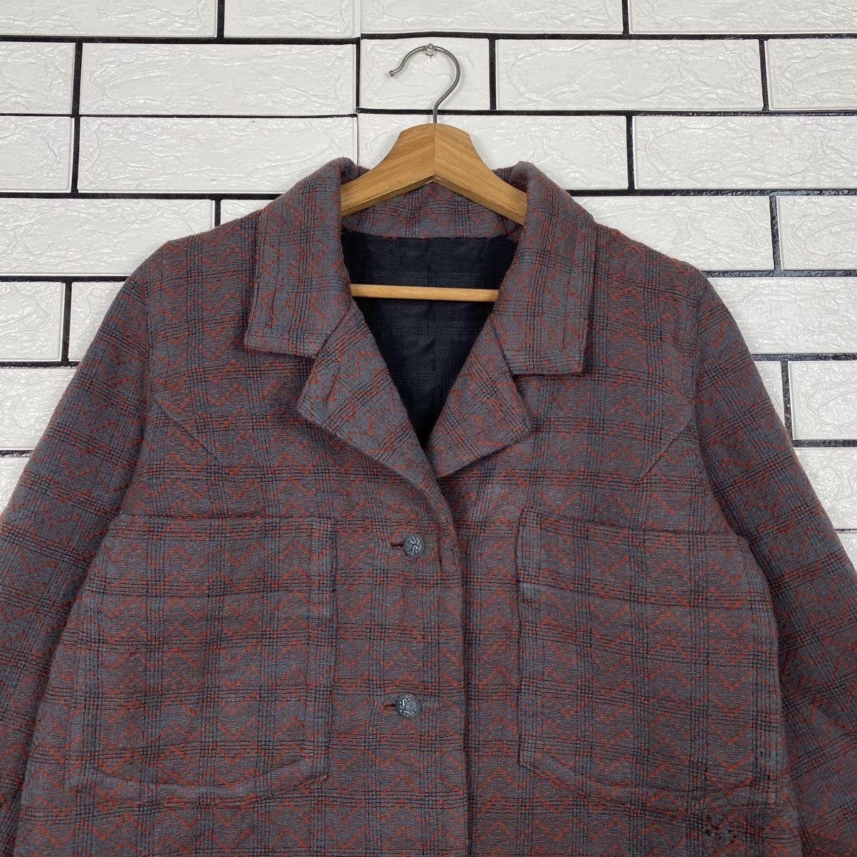 Japanese Brand Vintage Wool Jacket Herringbone Unbranded Issey Miyake Size US M / EU 48-50 / 2 - 4 Thumbnail
