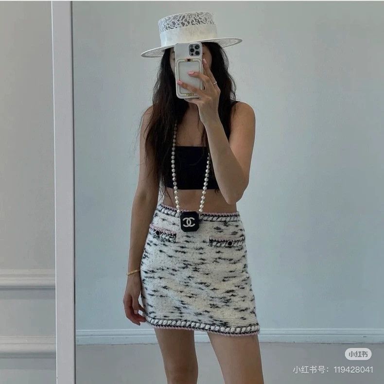 Chanel Chanel 21a Castle Series Spotted Skirt Size 24" / US 00 / IT 34 - 6 Thumbnail