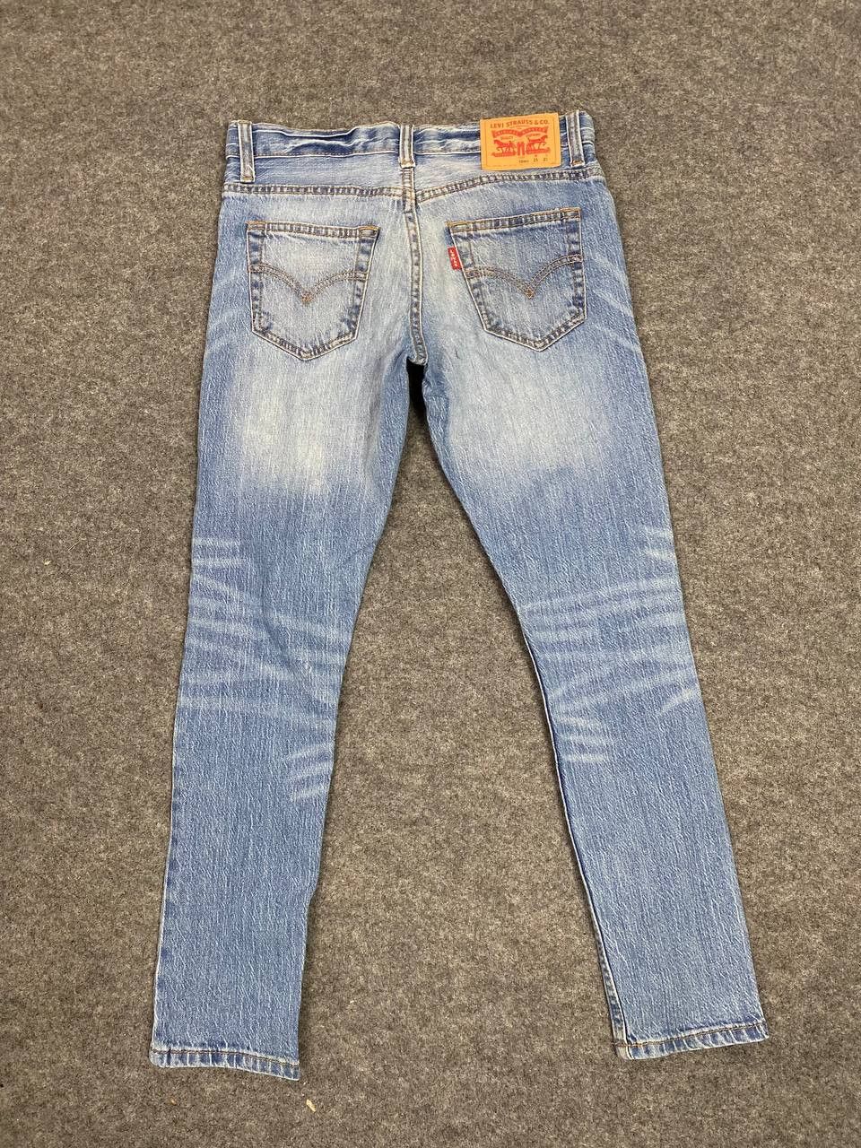 image of Levis 501 Skinny Lightwash Denim in Light Blue, Men's (Size 28)