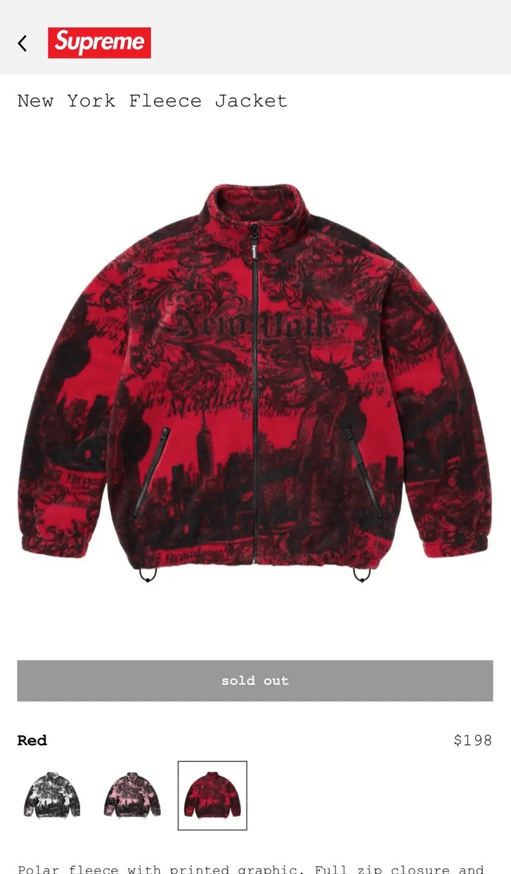 Supreme Supreme New York Fleece Jacket Size US S / EU 44-46 / 1 - 1 Preview