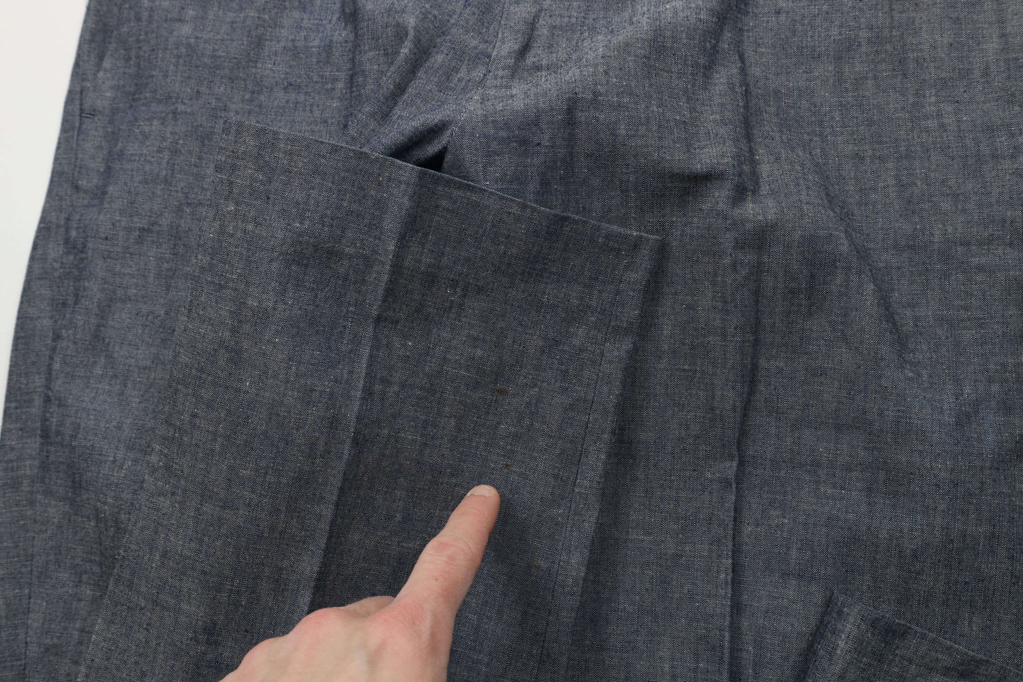 J.Crew × Vintage J Crew Fit Skinny Leg Chambray Chino Pants Trousers Blue Size US 33 - 5 Thumbnail