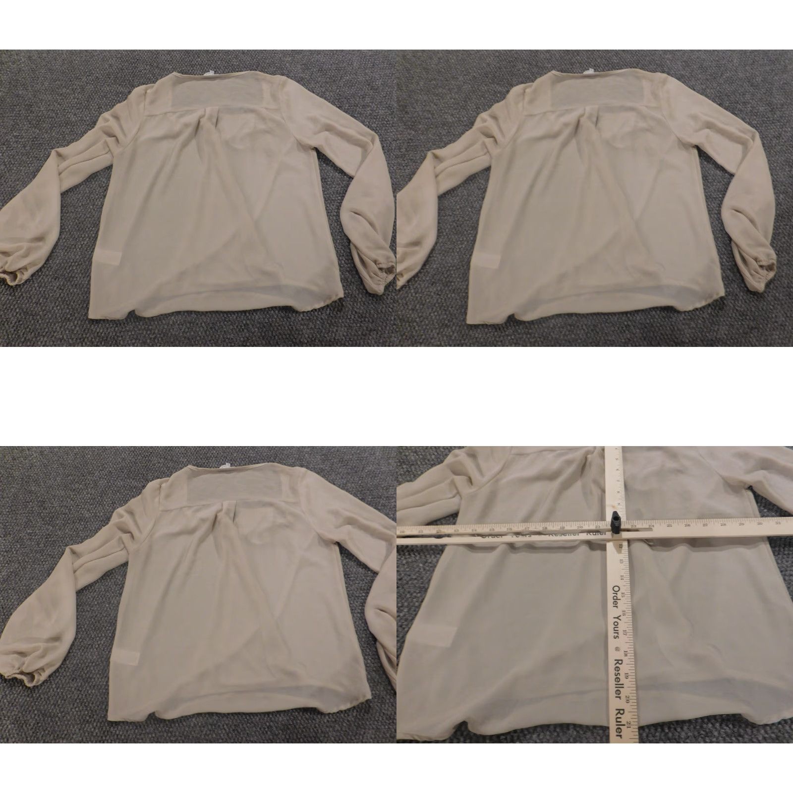 Vintage Naked Zebra Blouse Womens Small Beige Knit Pullover Crew Neck Casual Button Long Sleeve Cotton Classic Lightweight Regular Shirt Top Size S / US 4 / IT 40 - 8 Thumbnail