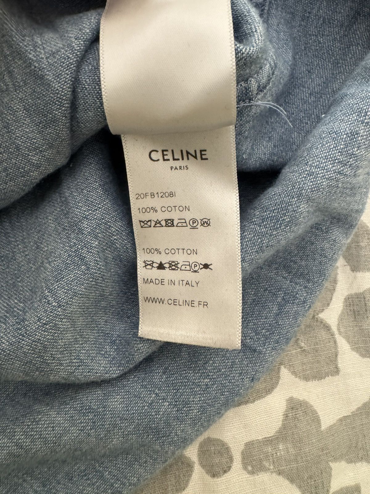 Celine Celine Western Denim Shirt Size US L / EU 52-54 / 3 - 5 Thumbnail