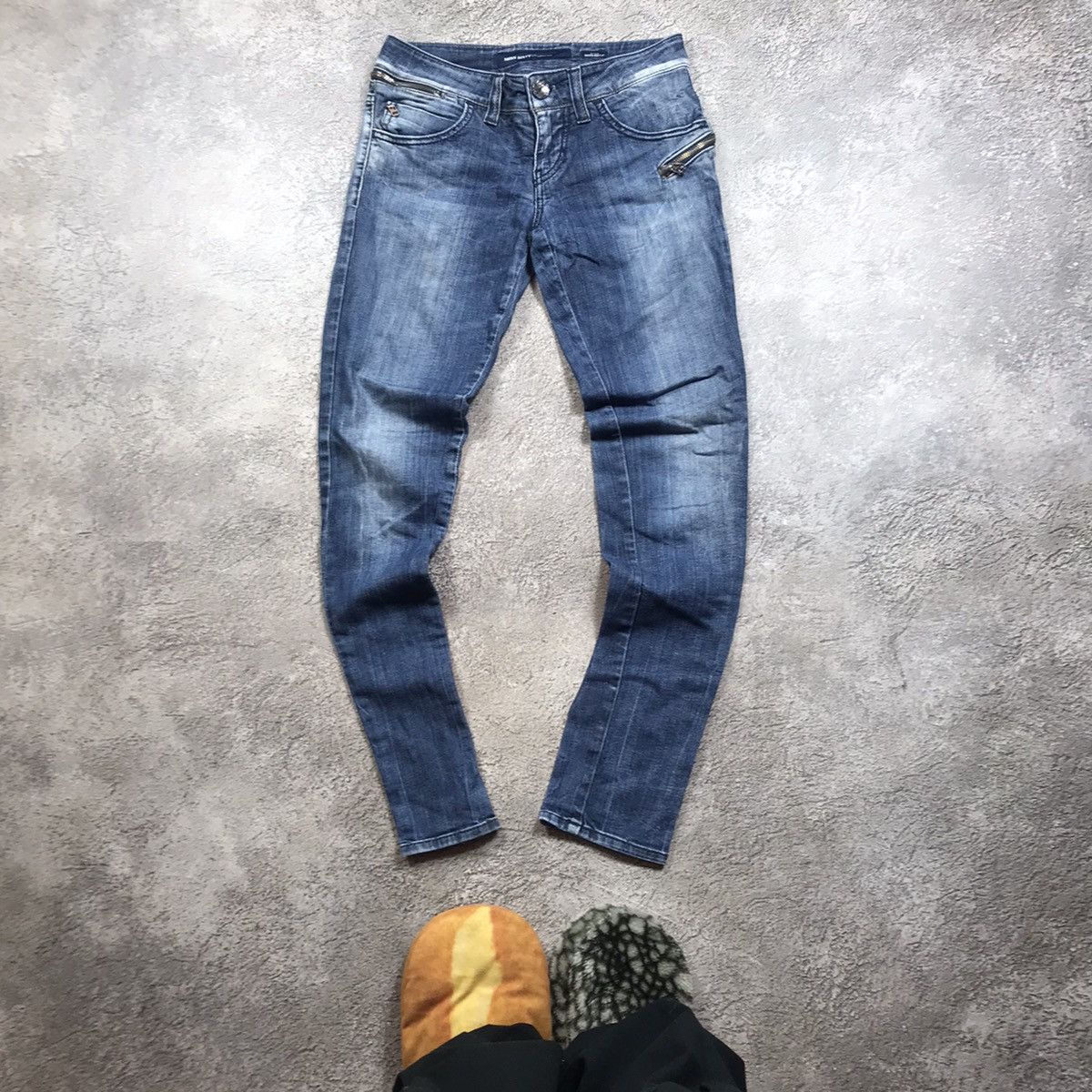 Vintage Vintage Y2K Distressed Baggy Flared Jeans Skate Grunge 26 Size 26" / US 2 / IT 38 - 2 Thumbnail