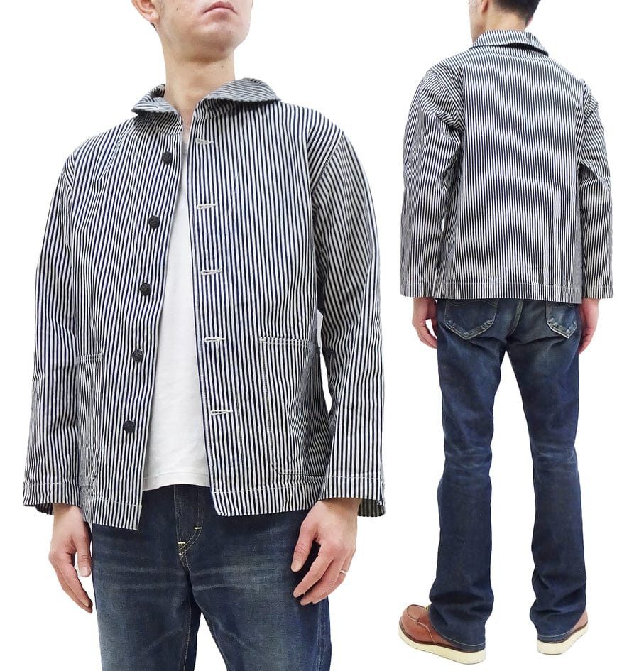 Buzz Rickson's × Toyo Enterprises BUZZ RICKSON'S US Navy Shawl Colar Hickory Work Jacket Size US L / EU 52-54 / 3 - 1 Thumbnail