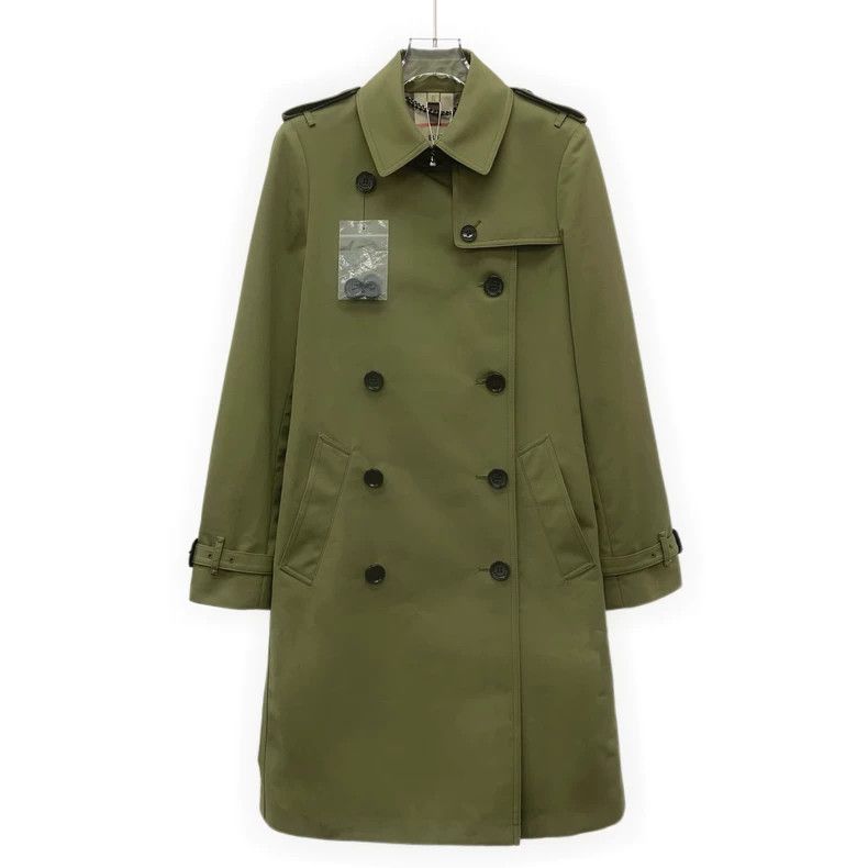 Burberry Burberry Green Trench Coat with Belt Size US S / EU 44-46 / 1 - 1 Thumbnail