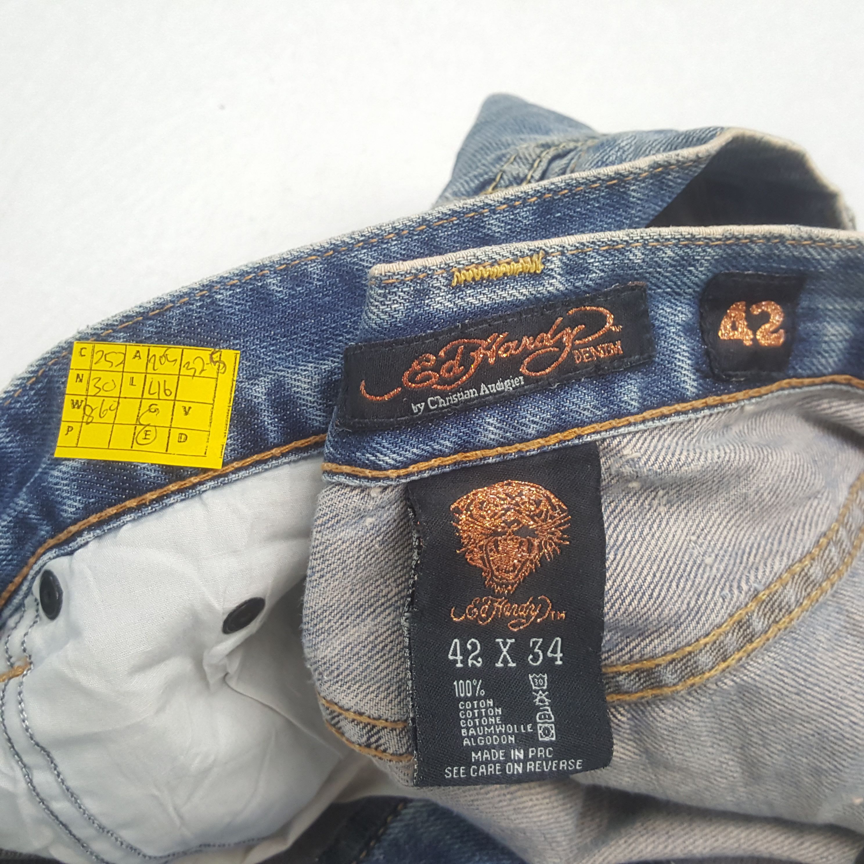 Christian Audigier × Ed Hardy × Vintage Vintage ED-HARDY by CHRISTIAN AUDIGIER Designer Brand Jeans Size US 41 - 13 Thumbnail