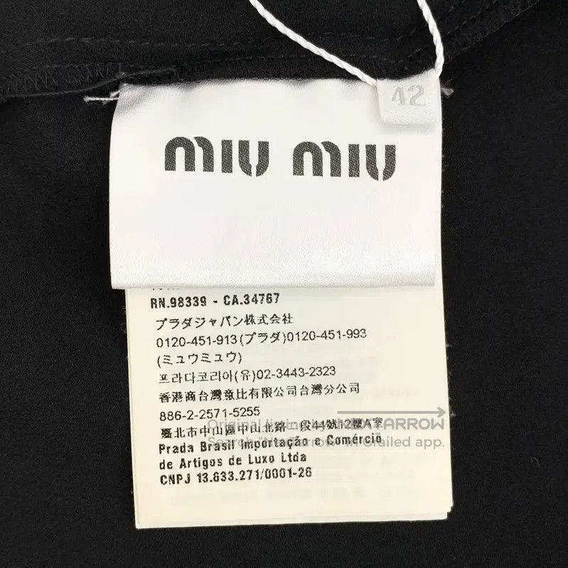 Miu Miu Miu Miu Black Women's Shirt with Embroidered Collar . Size XXS / US 00 / IT 34 - 6 Thumbnail