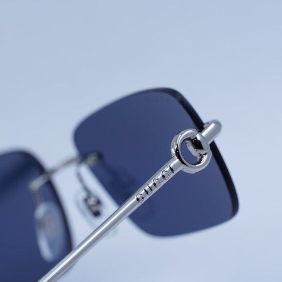 Gucci 🕶️ New Gucci GG1703S 003 Sunglasses - Silver Frame, Blue Size ONE SIZE - 7 Thumbnail