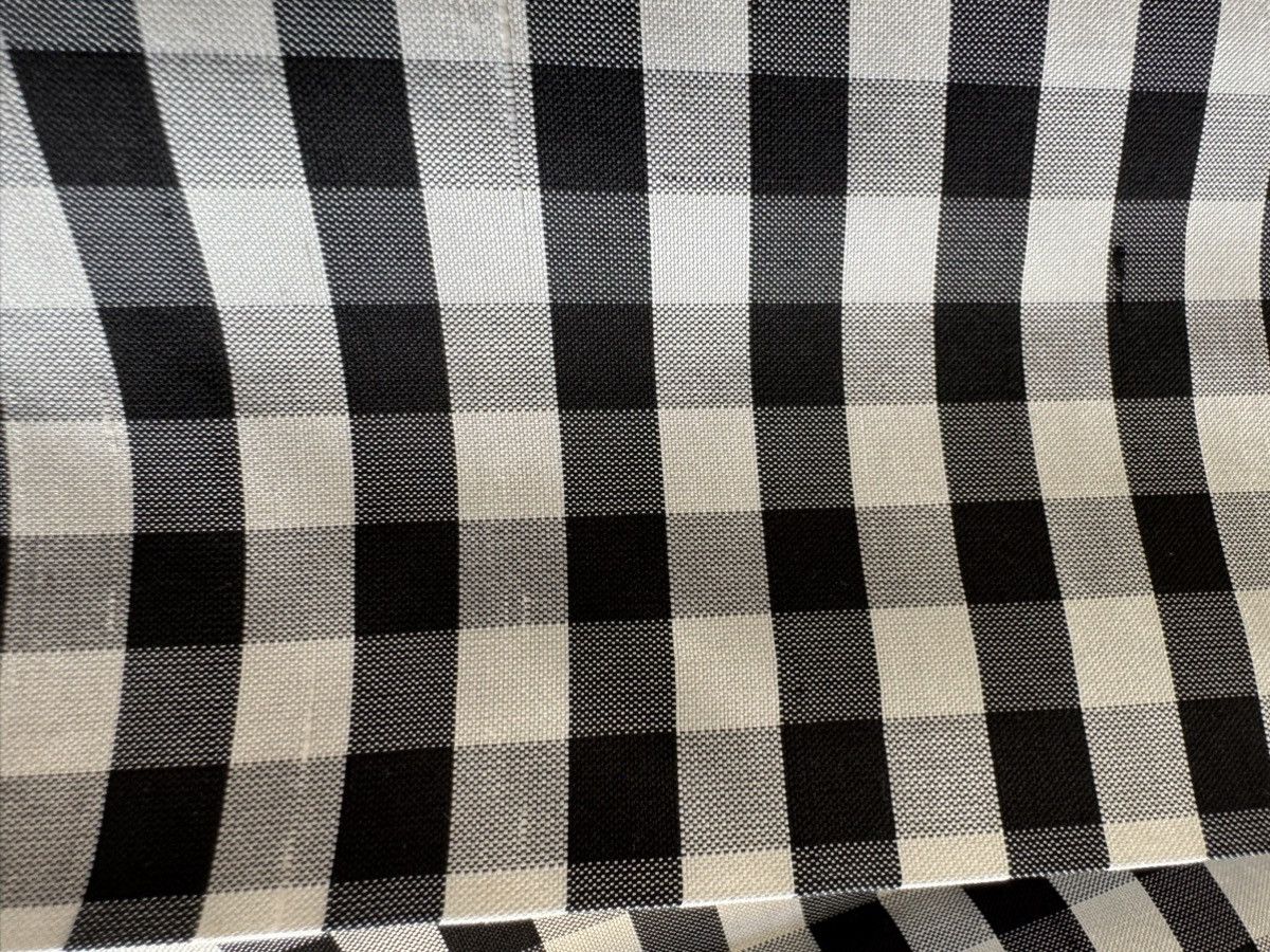 Vintage Maria Casero vintage 100% silk black white pleated checkered Size 28" / US 6 / IT 42 - 4 Thumbnail