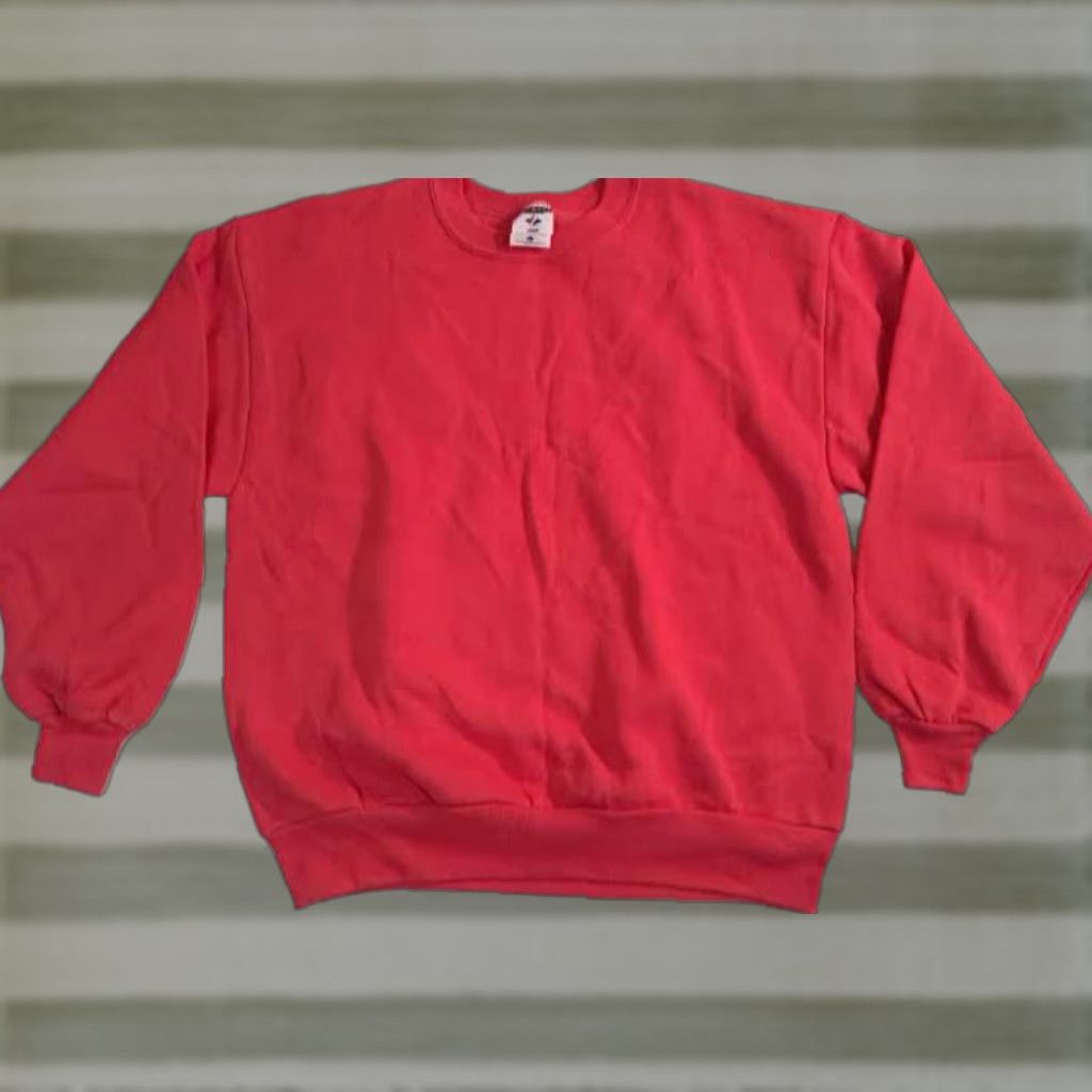 Jerzees VINTAGE 90s USA Jerzees Sweatshirt Red Lightweight Pullover Crew Neck L Adults Unisex Size L / US 10 / IT 46 - 1 Thumbnail