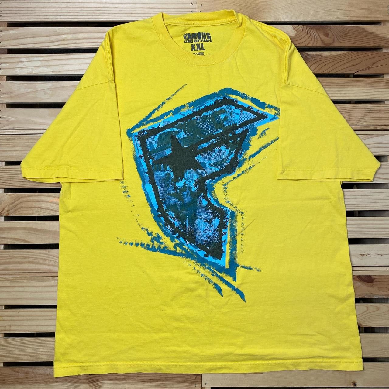 Famous Stars And Straps Famous Stars & Straps Yellow Y2K Skate Tee Size 2XL Size US XXL / EU 58 / 5 - 1 Thumbnail