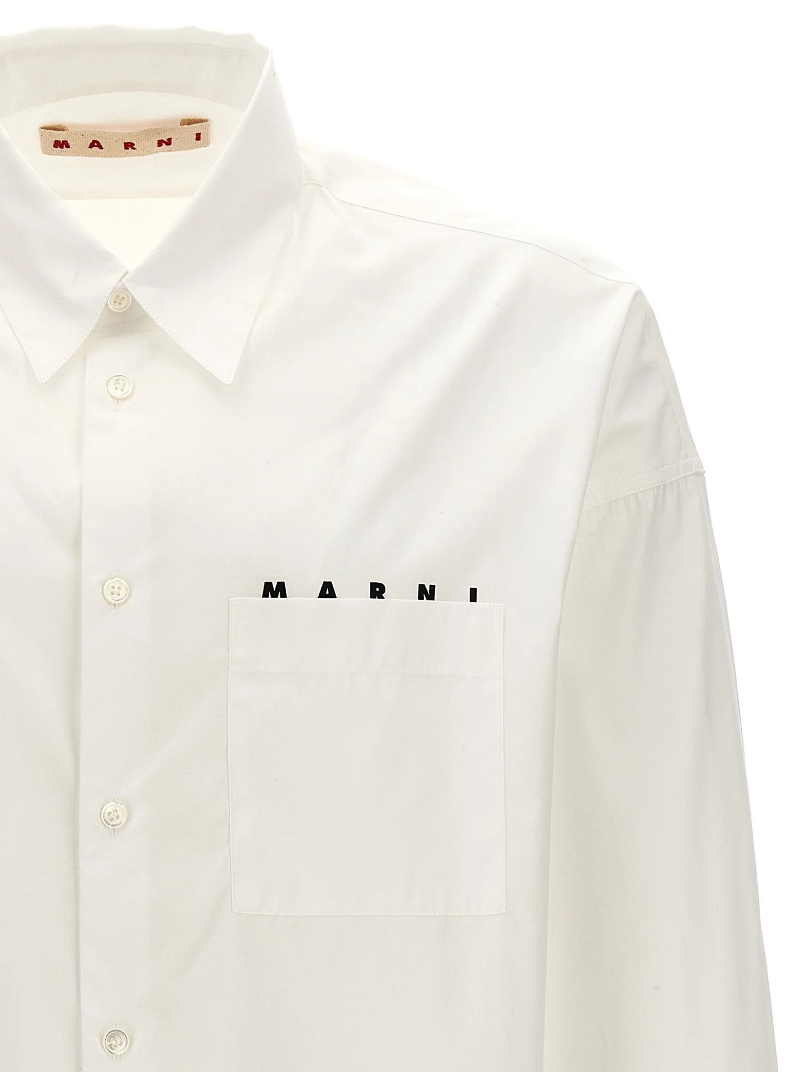 Marni o1s22i1n0625 Boxy Shirt in White Size US M / EU 48-50 / 2 - 3 Thumbnail