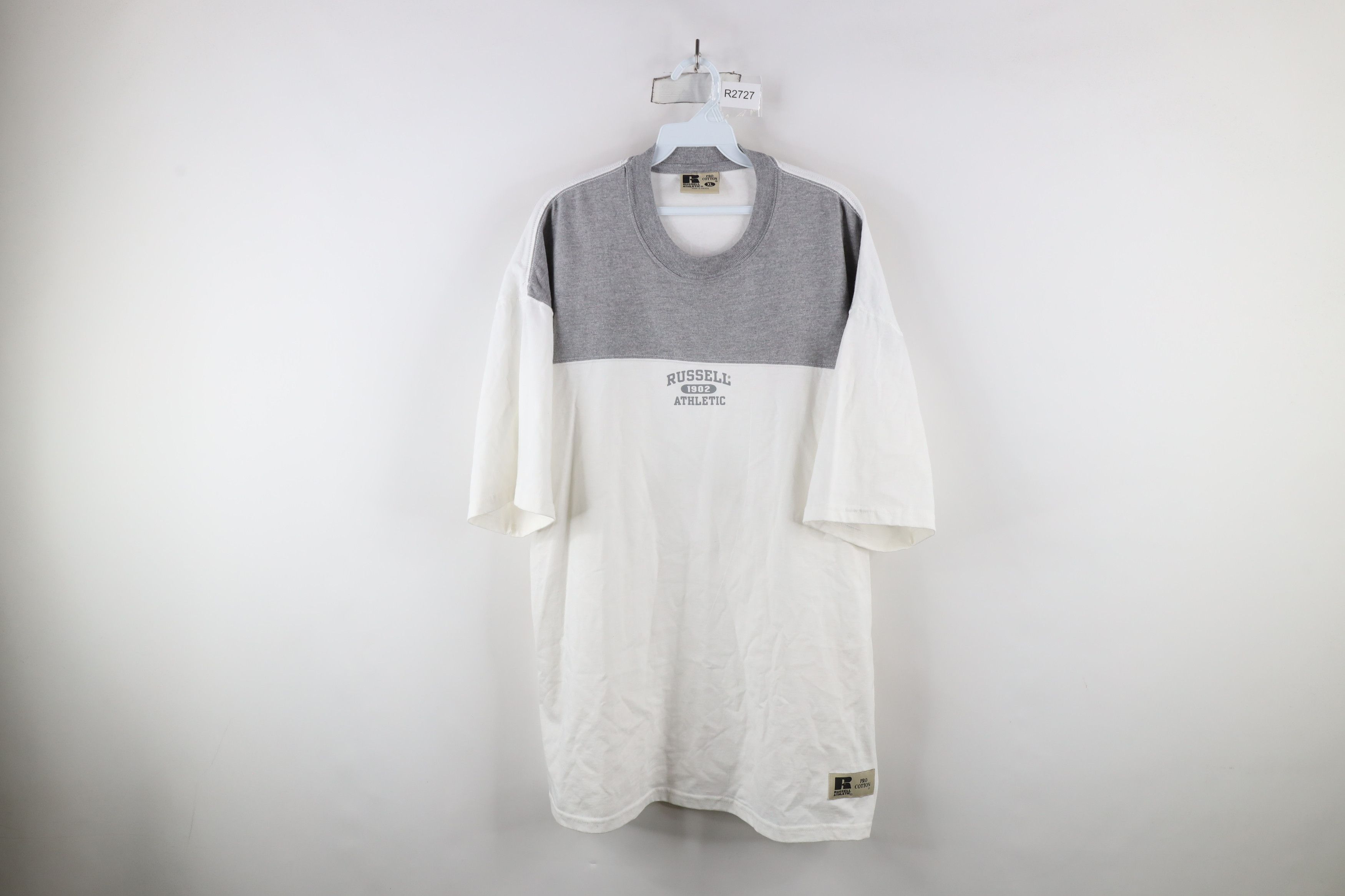 Russell Athletic × Vintage Vintage 90s Russell Athletic Block Short Sleeve T-Shirt Size US XL / EU 56 / 4 - 1 Thumbnail