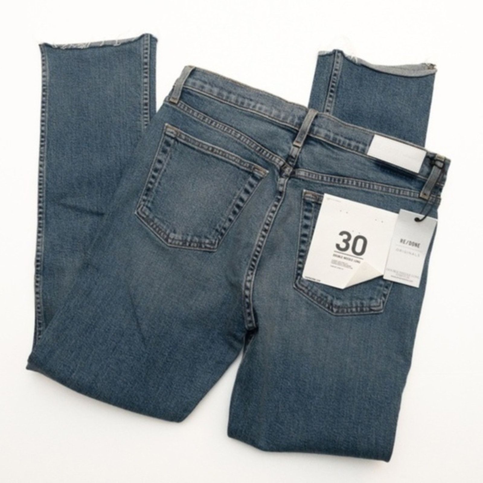 RE/DONE RE/Done. Double Needle Long Stretch Jeans In Blue. Size 30" / US 8 / IT 44 - 1 Thumbnail