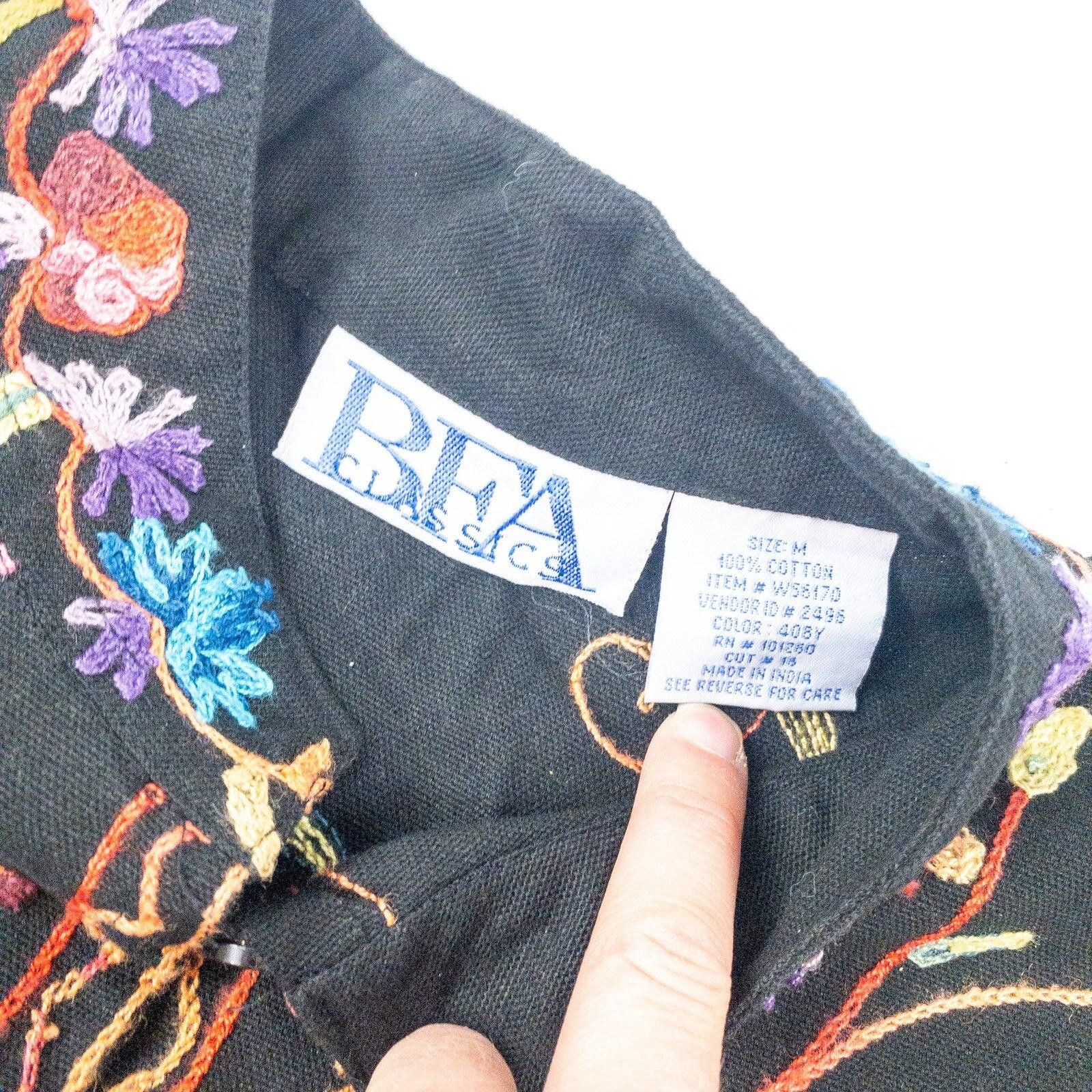 Other BFA Classics Black Embroidered Flower Jacket Womens Medium Size M / US 6-8 / IT 42-44 - 10 Thumbnail