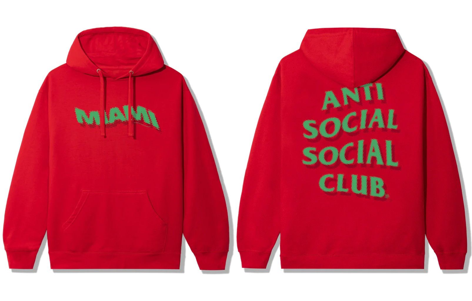 Anti Social Social Club DS ASSC Miami Red Hoodie BAPE KITH FTP FOG CDG VLONE PALACE Size US XL / EU 56 / 4 - 1 Thumbnail