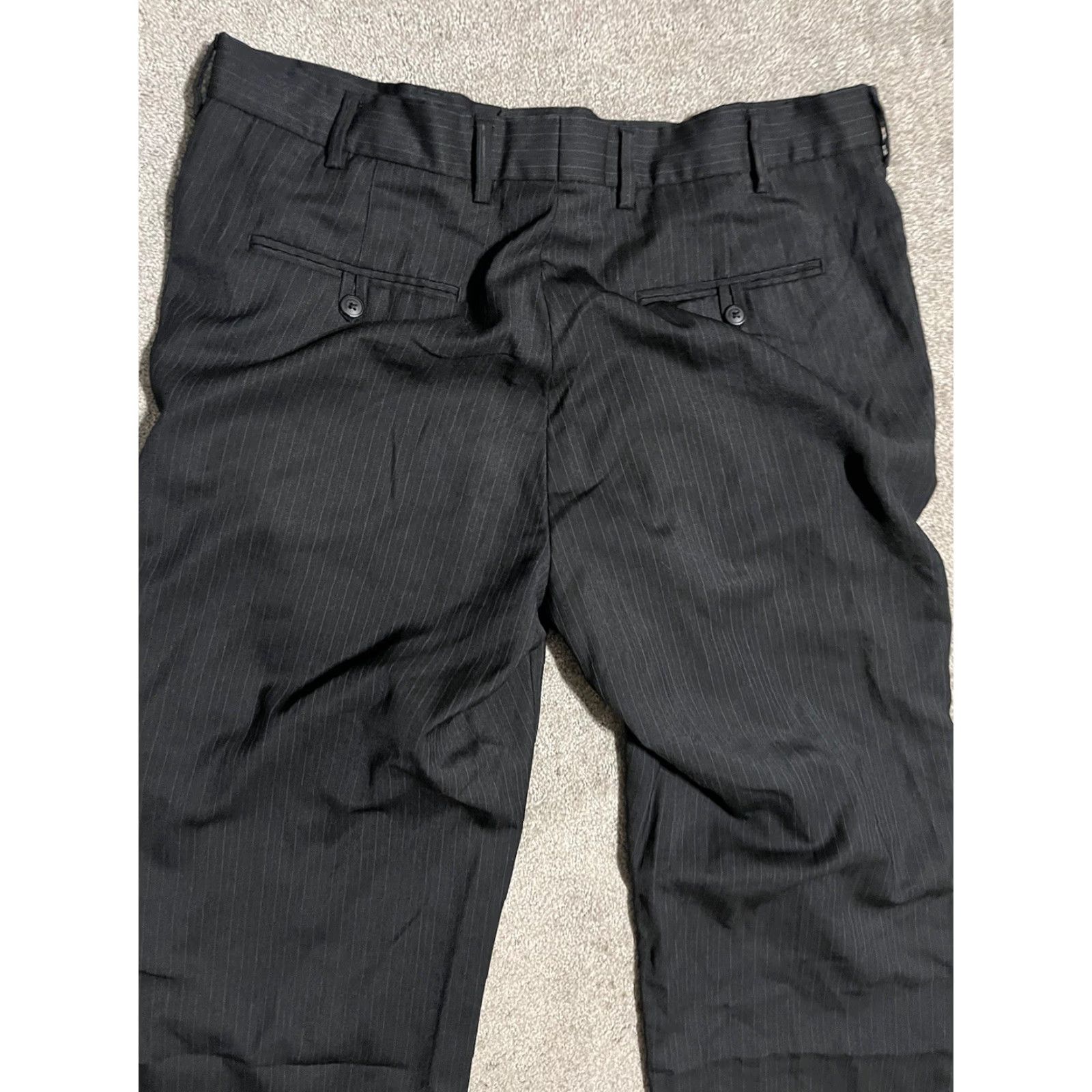Perry Ellis Perry Ellis Men’s Pants Black Flat Front Modern Fit 36x32 Casual Workwear Size US 36 / EU 52 - 4 Thumbnail