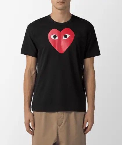 Comme des Garcons × Japanese Brand 🔥🔥Black Comme des garcons play red heart 🔥🔥 Size US M / EU 48-50 / 2 - 1 Thumbnail