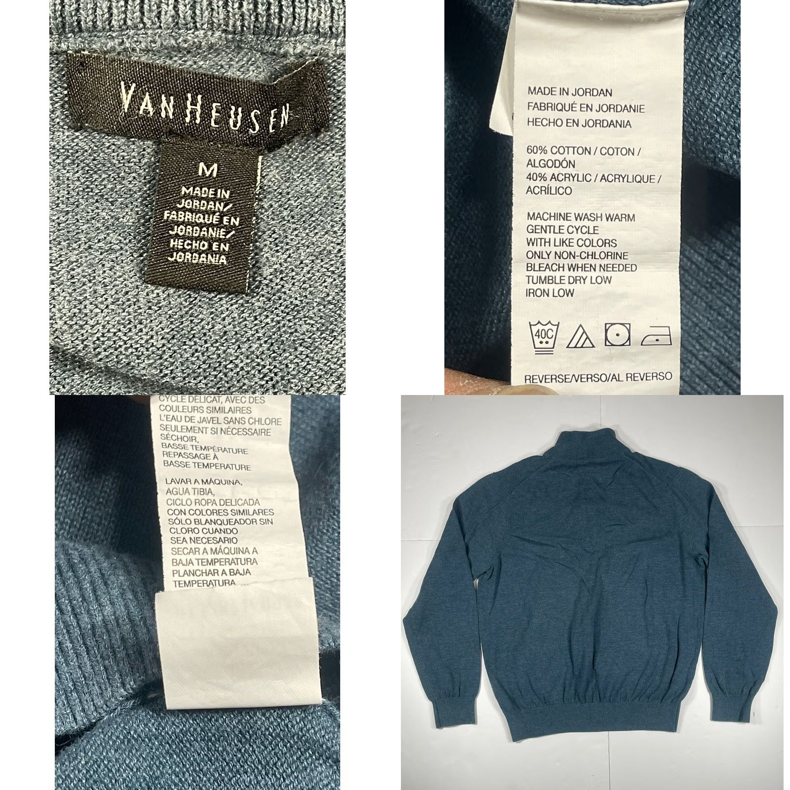 Van Heusen Van Heusen Men’s Gray Long Sleeve Pullover 1/4 Zip Knit Sweater Size M Medium Size US M / EU 48-50 / 2 - 8 Thumbnail