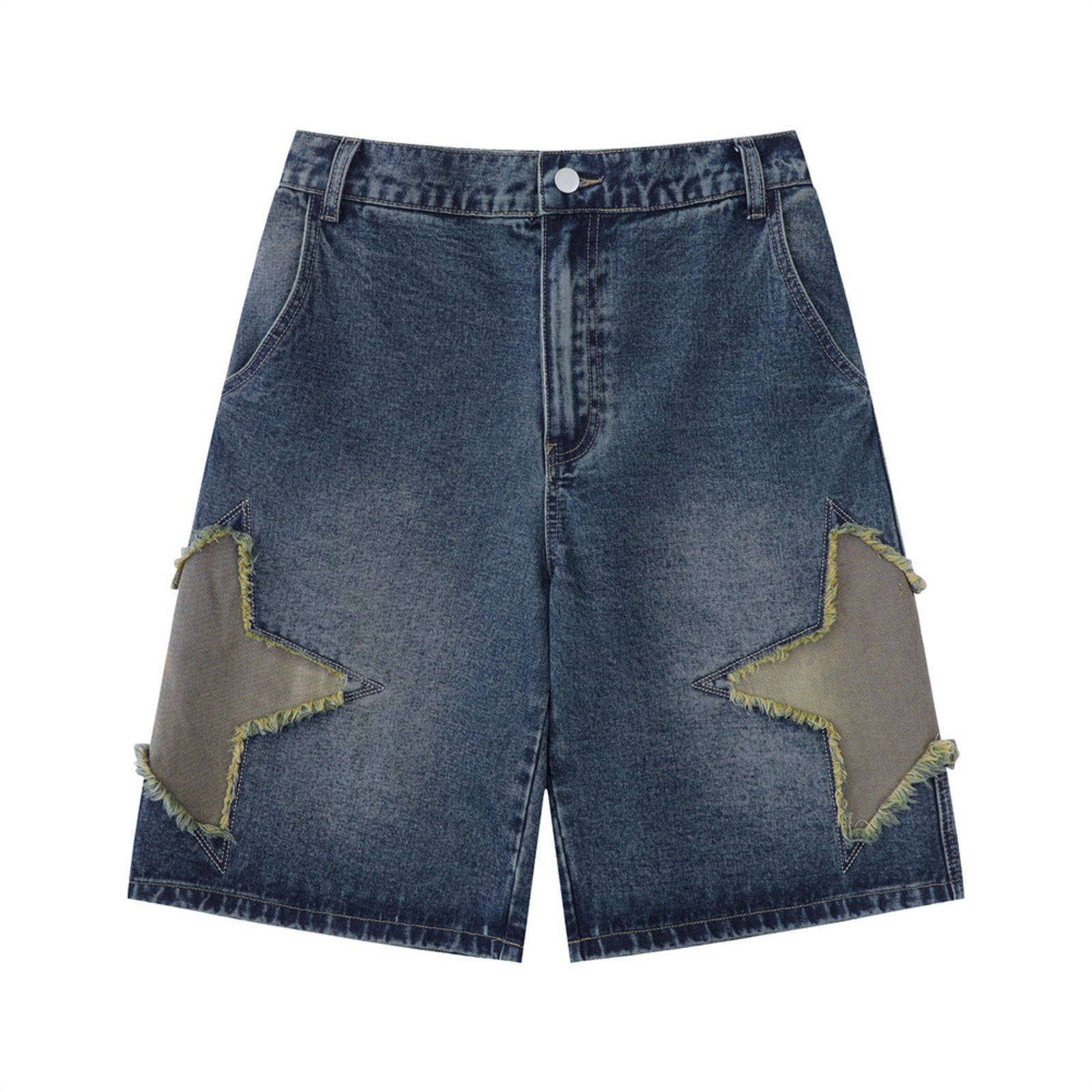 Jean Star Patch Denim Shorts Size US 30 / EU 46 - 1 Thumbnail