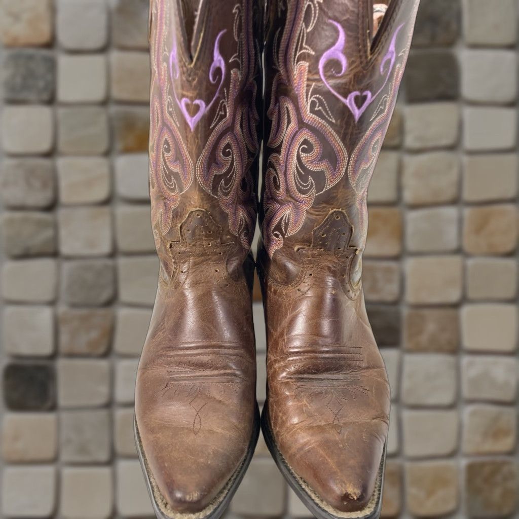 Justin Boots Justin Boots Women Brown Leather Embroidered Western Rodeo 6 B User: Justin Boots Women Brown Leather Embroidered Western Rodeo 6 B Size US 6 / IT 36 - 1 Thumbnail