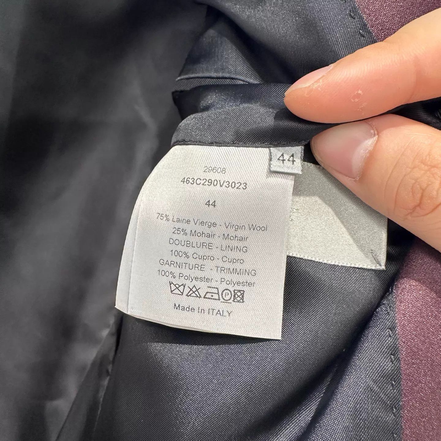Dior Dior Poster Runway Wine Red Wool Blazer Size 44R - 5 Thumbnail