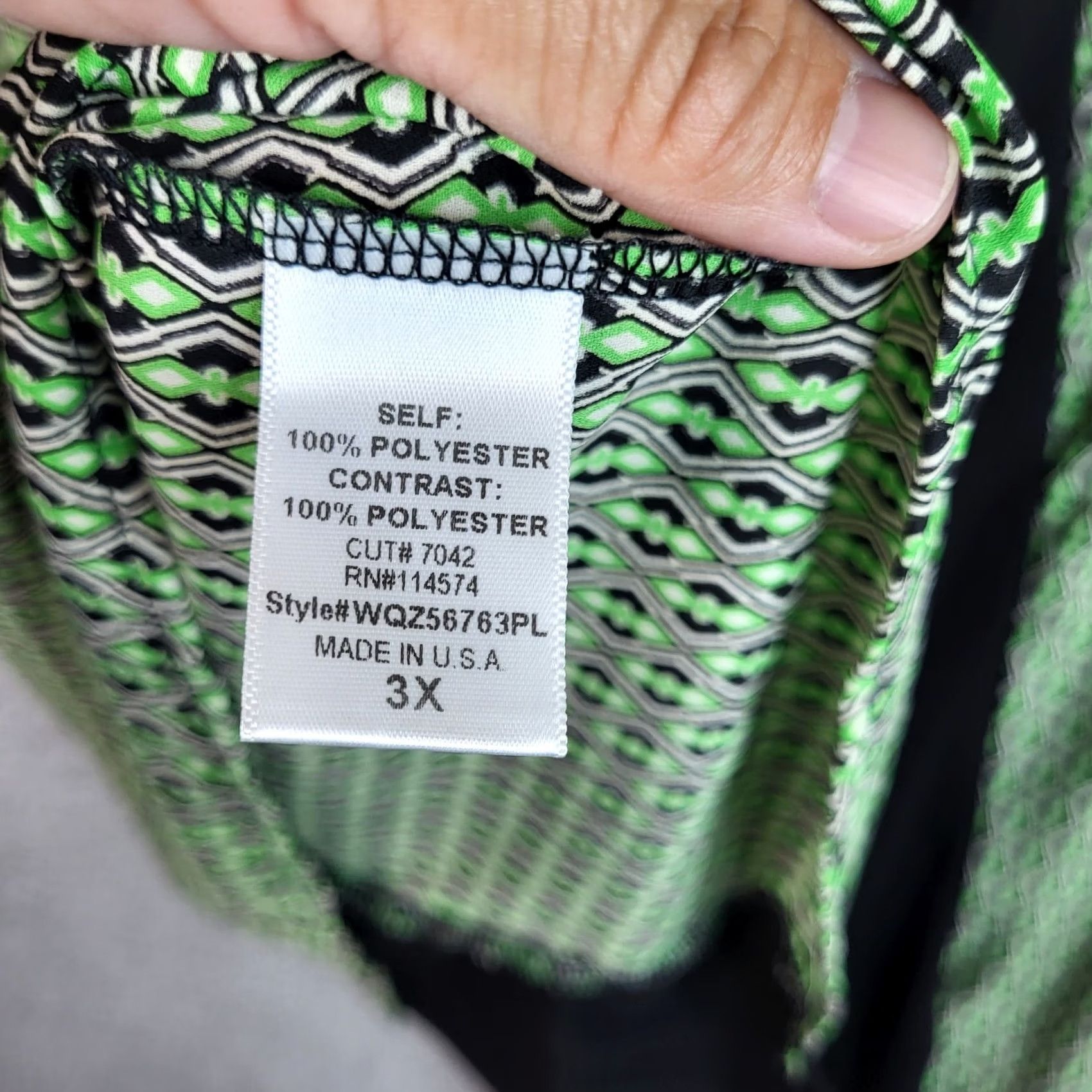 Vintage Bellatrix Blouse Women's Green Round Neck Sleeveless Size 3X NEW Size XXL / US 16-18 / IT 52-54 - 4 Thumbnail
